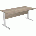 BUREAU PIEDS L MÉTAL FAST 160CM CHÊNE CANADIEN CHROME