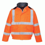 PORTWEST S773 BLOUSON PILOTE HV PLUIE BIZFLAME ANTISTATIQUE ET FLAMME RETARDANT ORANGE - TAILLE 4XL