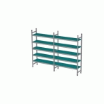 RAYONNAGE À CLAYETTES EN LIGNE LONGUEUR DE COMPOSITION 2X1423 MM EA-0156