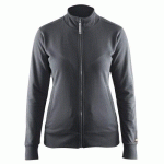 SWEAT ZIPPÉ FEMME GRIS FONCÉ TAILLE M - BLAKLADER