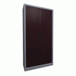 ARMOIRE MÉTAL À RIDEAUX PVC LAME RECOUVERTE 100 X 198 CM COLORIS PRUNE/ALU - MANUTAN COLLECTIVITÉS