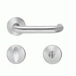 BÉQUILLE DOUBLE SUR ROSACE SLIM STYLE BE200B À CLIPSER EN INOX SATINÉ - À CONDAMNATION KARCHER DESIGN