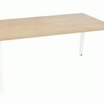 BUREAU MANAGER EXPRIM CHÊNE CLAIR PIÉTEMENT MÉTAL BLANC L 180 X P 100 CM