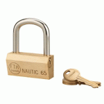 CADENAS À CLÉ - AVEC ANSE LARGE EN ACIER CÉMENTÉ - NAUTIC - COFFRE 65 MM FTH THIRARD
