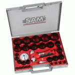 COFFRET AVEC 29 DÉCOUPE-JOINTS ET UN MANDRIN Ø 2 À 50 MM - 694-C-32-N SAM OUTILLAGE