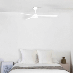 FARO BARCELONA VENTILATEUR PLAFOND POINT M, DC, LAMPE LED BLANC