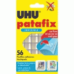 PÂTE ADHÉSIVE UHU PATAFIX INVISIBLE REPOSITIONNABLE - ÉTUI DE 56 PASTILLES - UHU