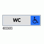 PLAQUE TOILETTES HANDICAPÉS NOVAP EN PLEXI COULEUR 170X45MM - NOVAP - 4033693