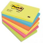 POST-IT LOT DE 6 BLOCS REPOSITIONNABLES COLORIS ÉNERGIQUE DIMENSIONS 76X127MM 655TF
