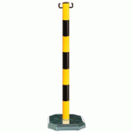 POTEAU PVC SUR SOCLE FINITION JAUNE/NOIR À LESTER - CROSO