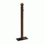 POTELET RABATTABLE SOLIBLOC Ø 76 MM BOULE - MARRON 8017 - PROCITY