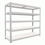 RAYONNAGE MANUTAN RAPID 1 1980X2440X915 5 TAB GRIS MELA