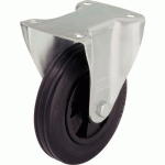 ROUL FIXE D=125MM F=100KG CORPS POLYPRO B DG CAOUTCHOUC - BLICKLE