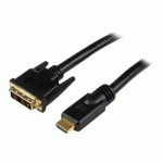 STARTECH.COM 10M HDMI TO DVI-D CABLE - M/M - 10M DVI-D TO HDMI - HDMI TO DVI CONVERTERS - HDMI TO DVI ADAPTER (HDDVIMM10M) - CÂBLE ADAPTATEUR - HDMI / DVI - 10 M