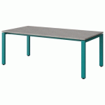 TABLE MALIBU 160X80 T3 SOUDÉ STRA ABS BÉTON F186/BLEU 5018