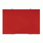 TABLEAU BLANC EN VERRE MAGNÉTIQUE FLOW DE BI-OFFICE, ROUGE, 120 X 90 CM
