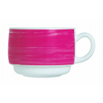 TASSE À THÉ ROND ROUGE VERRE 19 CL Ø 7,8 CM BRUSH ARCOROC