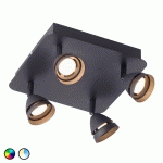 TRIO LIGHTING TRIO WIZ GEMINI PLAFONNIER LED À 4 LAMPES NOIR