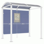 ABRI BUS VOÛTE 2.50 M SANS BARDAGES LATÉRAUX - BLANC 9010 - PROCITY