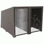 ABRI VÉLOS BERLIN INITIAL 2 PLACES PORTES PEINTES - GRIS PROCITY - MANUTAN COLLECTIVITÉS