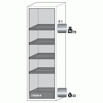 ARMOIRE SCLASSIC90-BAC-1968X596-DROITE-ACIER-JAUNE-4