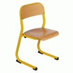CHAISE ATLAS FIXE APPUI SUR TABLE T3 COLORIS JAUNE RAL 1023 - MANUTAN COLLECTIVITÉS