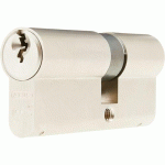 CYLINDRE DOUBLE ENTRÉE - 30X30MM - NICKELE - BLISTER - E50 ABUS