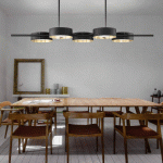 MASIERO SUSPENSION LED SOUND, À 5 LAMPES, NOIR, UP-&DOWNLIGHT