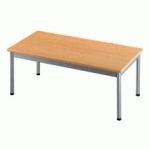 TABLE BASSE RECTANGULAIRE PIETEMENT MÉTAL 100 X 50 CM - HÊTRE