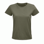 TEE-SHIRT PERSONNALISABLE FEMME COTON ORGANIQUE BIO JERSEY 175 KAKI