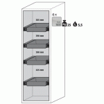 ARMOIRE SÉCURITÉ S-PHOENIX-90 S90.196.060.075.FDASR JAUNE - ASECOS