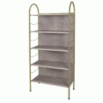 BIBLIOTHÈQUE 5 TABLETTES ALBA 80X41X185 CM BÉTON CACTUS - MANUTAN COLLECTIVITÉS