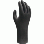 BOÎTE DE 100 GANTS JETABLES NITRILES EBT NOIR TXL/10 - SHOWA - 6112PFXL
