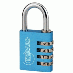 CADENAS ALUMINIUM À CODE - ALUCODE - 4 VIROLES - BLEU FTH THIRARD