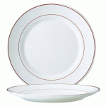 LOT DE 6 - RESTAURANT FILET BORDEAUX ASSIETTE PLATE Ø 23,5 CM