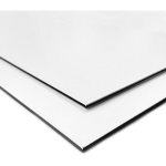 PANNEAU COMPOSITE ALUMINIUM BLANC 2 MM - PLAQUE ALU AVEC AU CENTRE UN POLYÉTHYLÈNE (PVC) ALUMINIUM COMPOSITE BLANC 2 MM - 50 X 40 CM (500 X 400 MM)