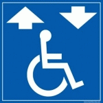 LOT DE 5 - PANNEAU MONTE ESCALIER POUR FAUTEUIL ROULANT - 125 X 125 - VINYLE SOUPLE AUTOCOLLANT