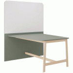 STATION DE TRAVAIL BLOIS 160X120 CM VERT EUCALYPTUS - ENOND MOBILIER