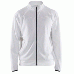 SWEAT ZIPPÉ BLANC/GRIS FONCÉ TAILLE XL - BLAKLADER