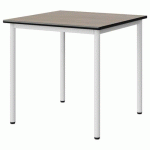TABLE MALIBU 80X80CM T6 4P STRA CHÊNE 1146/NOIR BLC 9016 - MANUTAN EXPERT