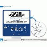 ÉTIQUETTE BLEUE TRAD'ETIQ  POISSON XL À  TEXTE À  ROUES ET À  PIQUE