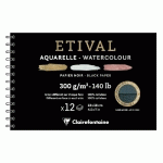ETIVAL NOIR ALBUM SPIRALÉ 12F 12X18CM 300G DOUBLE GRAIN - NOIR - LOT DE 3