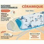 HOUSSE DE REPASSAGE CÉRAMIQUE FLORAL BLEU