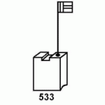 JEU DE 2 CHARBONS 6.3 X 12.5 X 25  POUR BOSCH