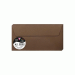 LOT DE 2 - PAQUET DE 20 ENVELOPPES POLLEN 110X220MM 120G/M2 - MARRON TAUPÉ