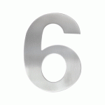 PLAQUE SIGNALÉTIQUE NUMÉRO OU LETTRE EN INOX SATINÉ - INOX DÉCOUPÉ - 6 KARCHER DESIGN