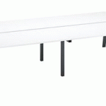 PÔLE DE 4 BUREAUX DROITS BLANC L 160 X P 80 CM, PIÉTEMENT MÉTAL ANTHRACITE - ARCH