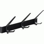 PORTE-MANTEAUX SUR LISSE - 3 PATÈRES DOUBLE TÊTE EN ALUMINIUM - 863 HERMETA