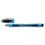 SCHNEIDER STYLO BILLE À CAPUCHON, POINTE LARGE, CORPS CAOUTCHOUC CONFORT, ENCRE NOIRE INFALSIFIABLE