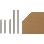 SHELFPLAZA® HOME 60X30 CM KIT DE RAYONNAGES HDF POUR NOTRE SYSTÈME D'ÉTAGÈRES D'ANGLE EN GALVANISÉ - GALVANISÉ